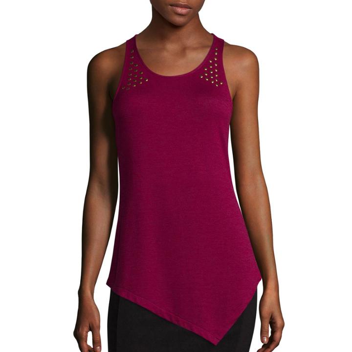 Belle + Sky&trade; Asymmetrical Stud Tank Top