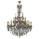 Windsor Collection 45 Light 4-tier Golden Teak Crystal Chandelier
