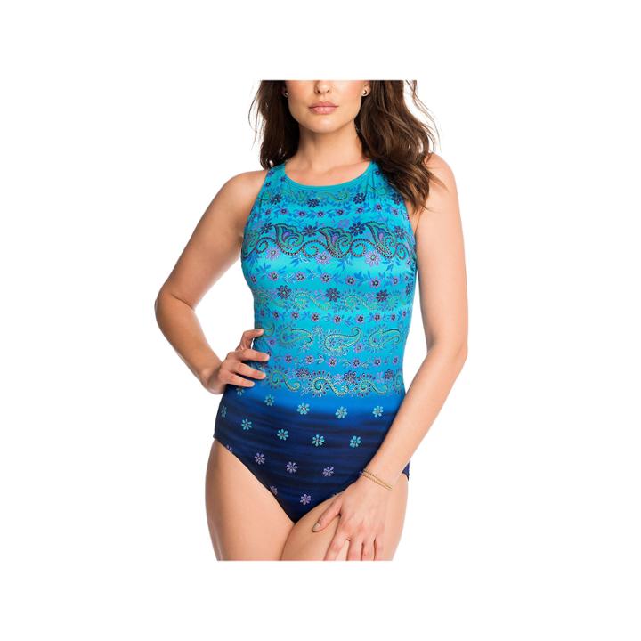 Robby Len By Longitude Scroll One Piece Swimsuit