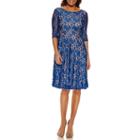 Melrose 3/4 Sleeve Lace Fit & Flare Dress-petites