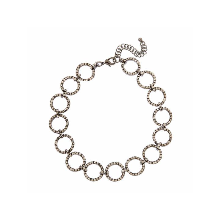 Natasha Accessories Womens Gray Choker Necklace