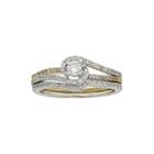 1/2 Ct. T.w. Diamond 10k Two-tone Gold Bridal Ring Set