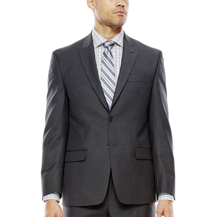 Collection By Michael Strahan Mini-herringbone Suit Jacket - Classic Fit