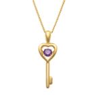 Personalized Womens Multi Color Cubic Zirconia 14k Gold Over Silver Pendant Necklace