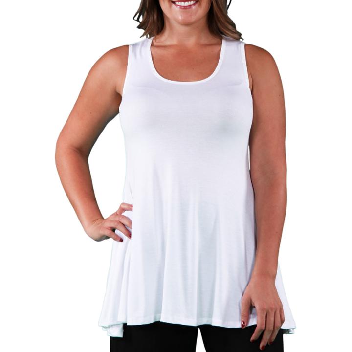 24/7 Comfort Apparel Sleeveless Knit Tank Top-plus