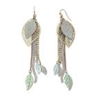 Arizona Open Leaf Chain Earrings