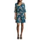 A.n.a Woven Ruffle Sleeve Dress