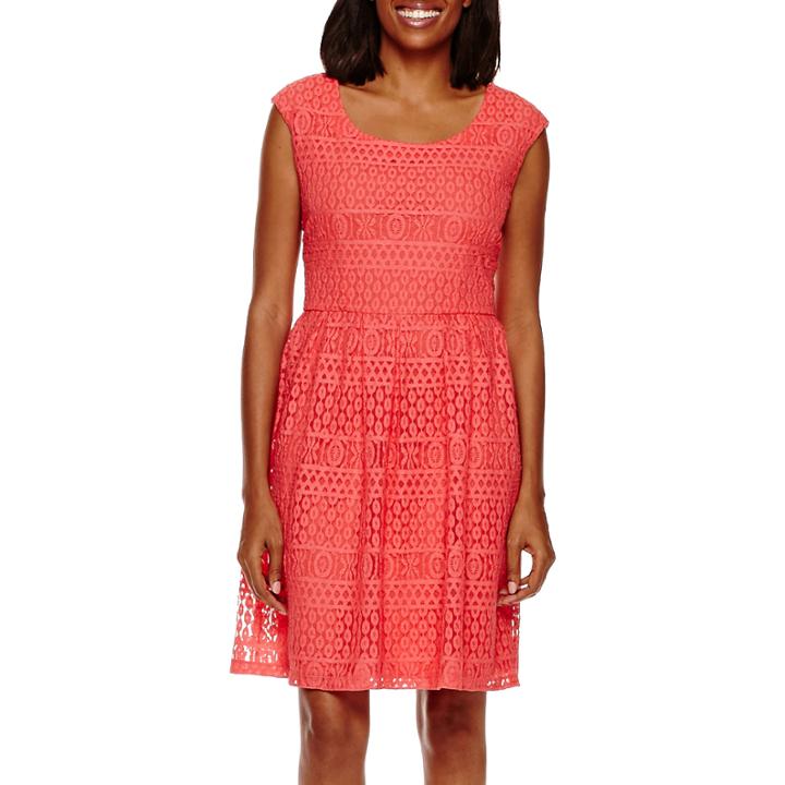 Ronni Nicole Sleeveless Lace A-line Dress