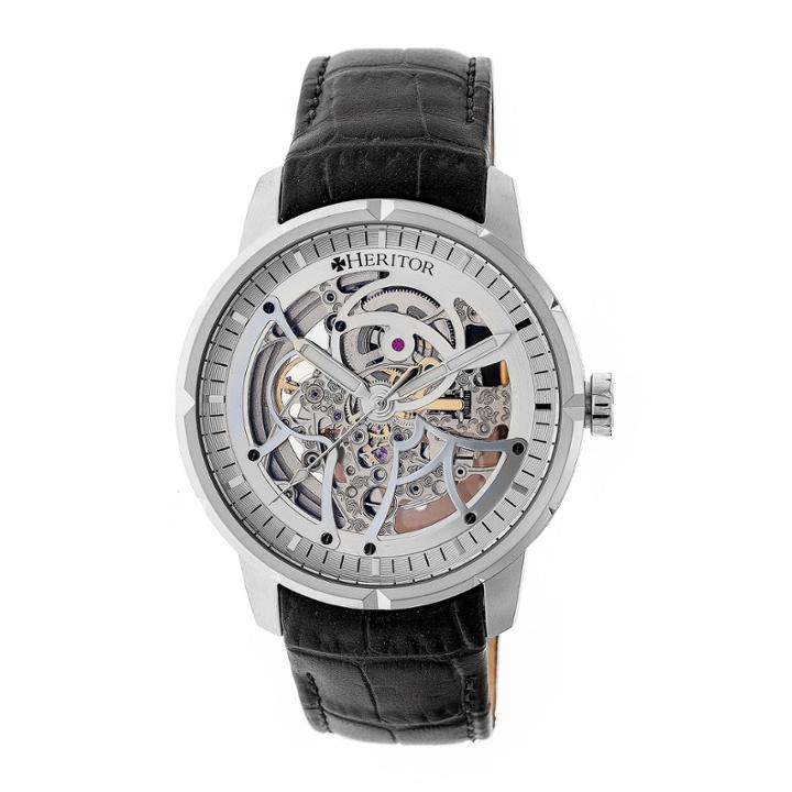 Heritor Ryder Mens Black Strap Watch-herhr4601