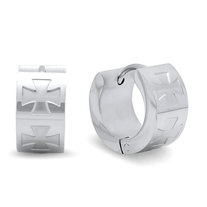 Steeltime Stainless Steel Hoop Earrings