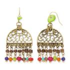 Aris By Treska Amalfi Coast Multicolor Bead Shaky Chandelier Earrings