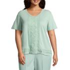 Alfred Dunner Day Dreamer Center Lace Tee - Plus