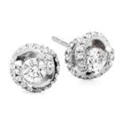 1/2 Ct. T.w. Diamond Spiral 10k White Gold Stud Earrings