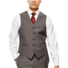 Claiborne Black & White Nailhead Suit Vest - Classic Fit