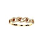 Limited Quantities 3/8 Ct. T.w. White And Color-enhanced Cognac Diamond Crossover Ring