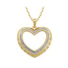 Classic Treasures&trade; Diamond-accent Cutout Heart Pendant Necklace