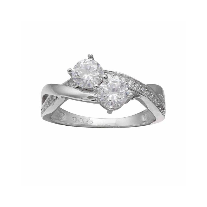 Silver Enchantment Cubic Zirconia Intertwining Ring