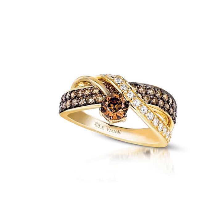 Limited Quantities! Levian Corp Le Vian Womens 1 1/4 Ct. T.w. Genuine White Diamond 14k Gold Cocktail Ring