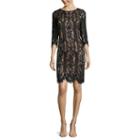 Rn Studio By Ronni Nicole 3/4-sleeve Graphic Lace Sheath Dress