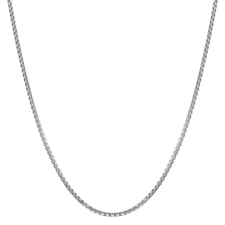 Hollow Box 18 Inch Chain Necklace