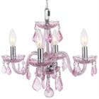 Clarion Collection 4 Light Mini Chrome Finish Andcrystal Chandelier