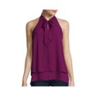 Belle + Sky&trade; Sleeveless Layered Tie-front Top