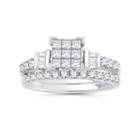 Womens 1 Ct. T.w. Diamond White Engagement Ring