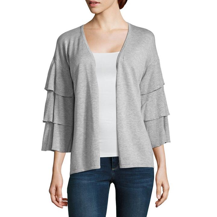 Belle + Sky Tiered 3/4 Sleeve Cardigan