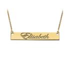 Personalized 6x39mm Script Name Bar Necklace