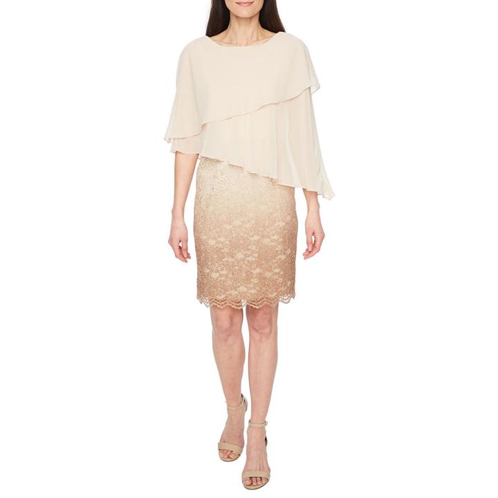 Scarlett Sleeveless Ombre Shift Dress-petites