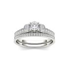 1/2 Ct. T.w. Diamond 10k White Gold Bridal Set Ring