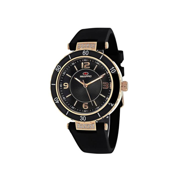 Seapro Seductive Ladies Black Strap Watch