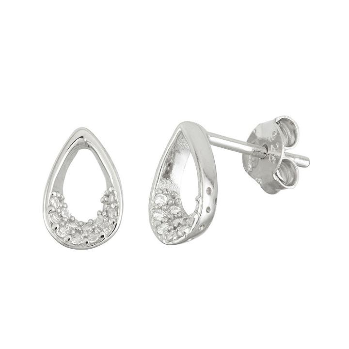 Diamonart 1/3 Ct. T.w. White Cubic Zirconia 10.2mm Stud Earrings