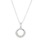 Diamonart Womens 3/8 Ct. T.w. White Cubic Zirconia Round Pendant Necklace