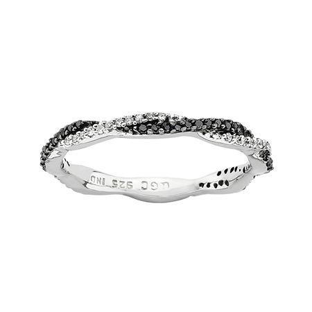 Personally Stackable Color-enhanced Black Diamond Ring