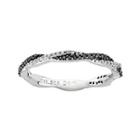 Personally Stackable Color-enhanced Black Diamond Ring