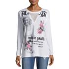 Long Sleeve V Neck Graphic T-shirt
