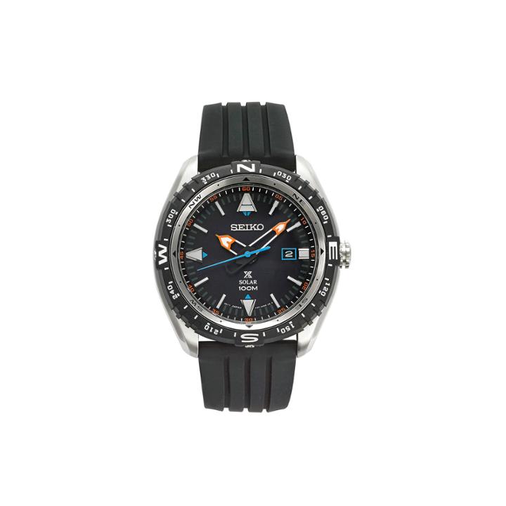 Seiko Mens Black Strap Watch-sne423