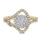 Womens 3/4 Ct. T.w. Diamond White 14k Gold Cocktail Ring