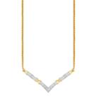 Womens 1 Ct. T.w. White Diamond 14k Two Tone Gold Pendant Necklace