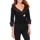 Ronni Nicole 3/4 Sleeve Wrap Shirt