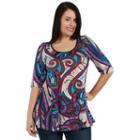 24/7 Comfort Apparel Evelyn Tunic Top - Plus