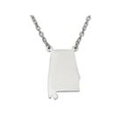 Personalized Sterling Silver Alabama Pendant Necklace