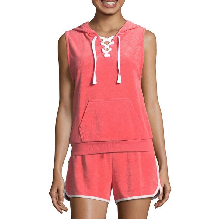 Flirtitude Lace Up Hoodie - Juniors