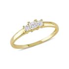 1/4 Ct. T.w. Princess White Diamond 10k Gold 3-stone Ring