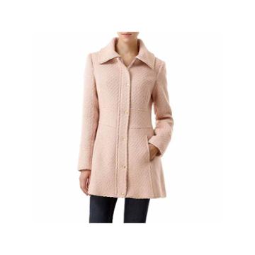 Bgsd Women's Boucle Wool Blend Zip Front Coat