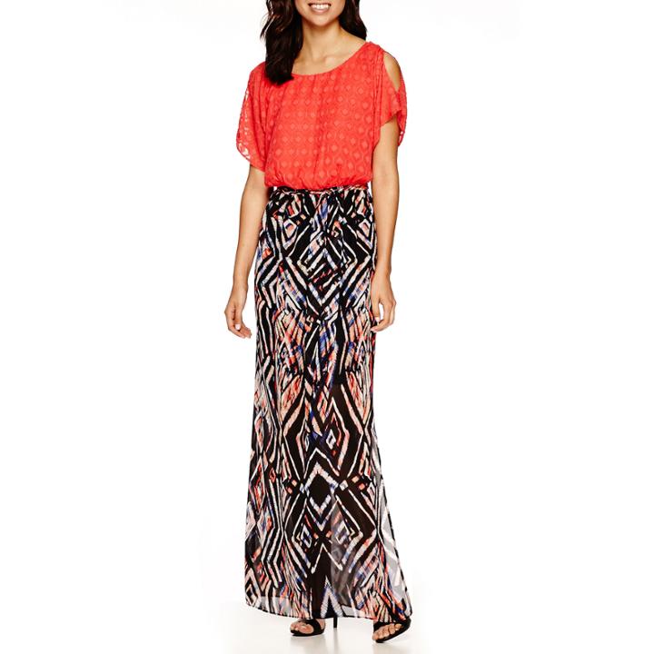 Alyx Cold-shoulder Aztec Print Maxi Dress