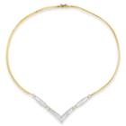 Womens 2 Ct. T.w. White Diamond 14k Two Tone Gold Pendant Necklace
