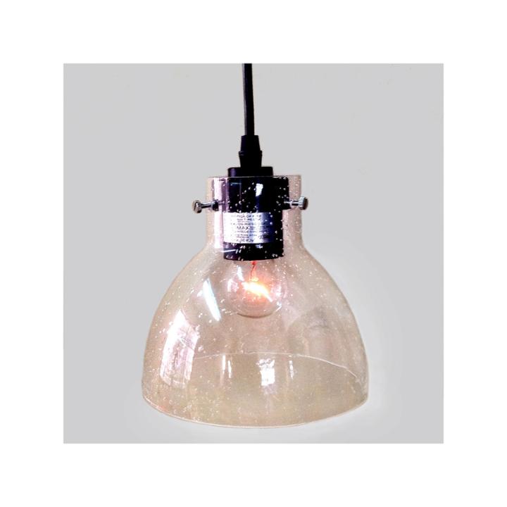 Glenda 1-light Adjustable Cord Glass Edison Pendant Light With Bulb