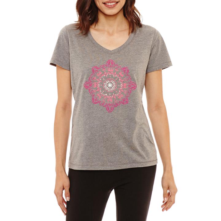 St. John's Bay V-neck Medallion Tee- Talls